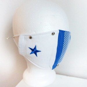 White/Blue All-Star Face Mask